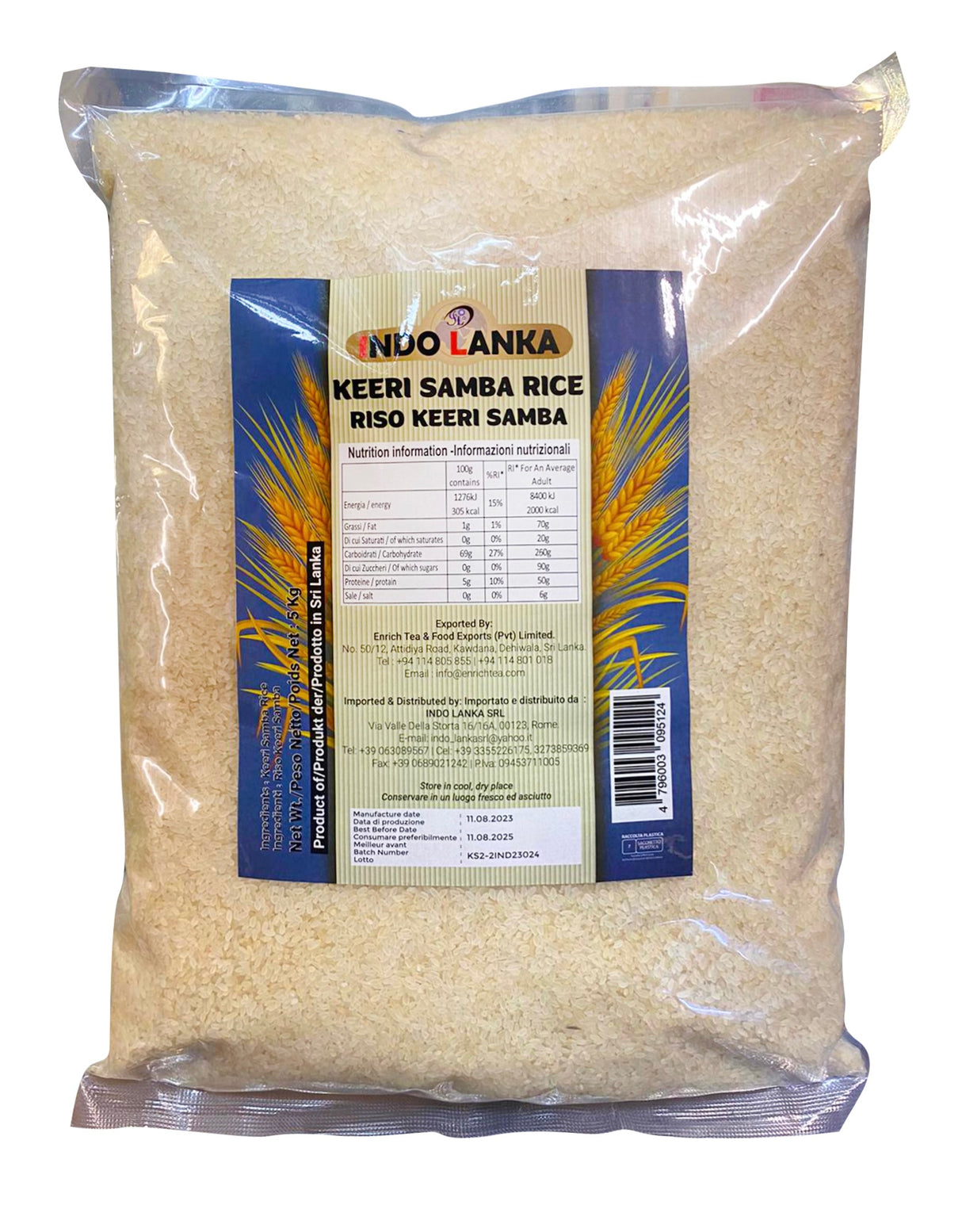 කීරි සම්බා සහල් INDO LANKA Keeri Samba Rice 5Kg