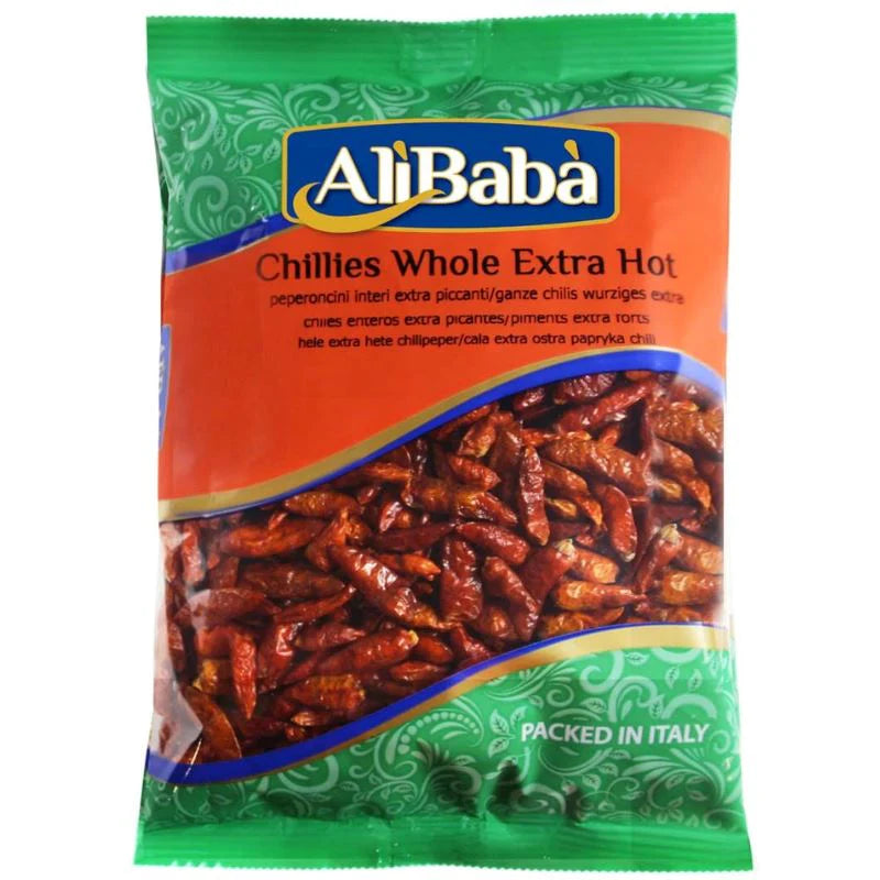AliBaba වියලි මිරිස් (සැර වැඩි) CHILLIES WHOLE EXTRA HOT