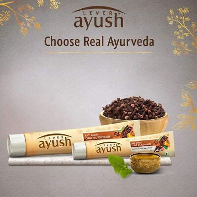 Lever Ayush Ayurveda Anti Cavity Clove Oil Toothpaste -70 gm with Free Shipping
