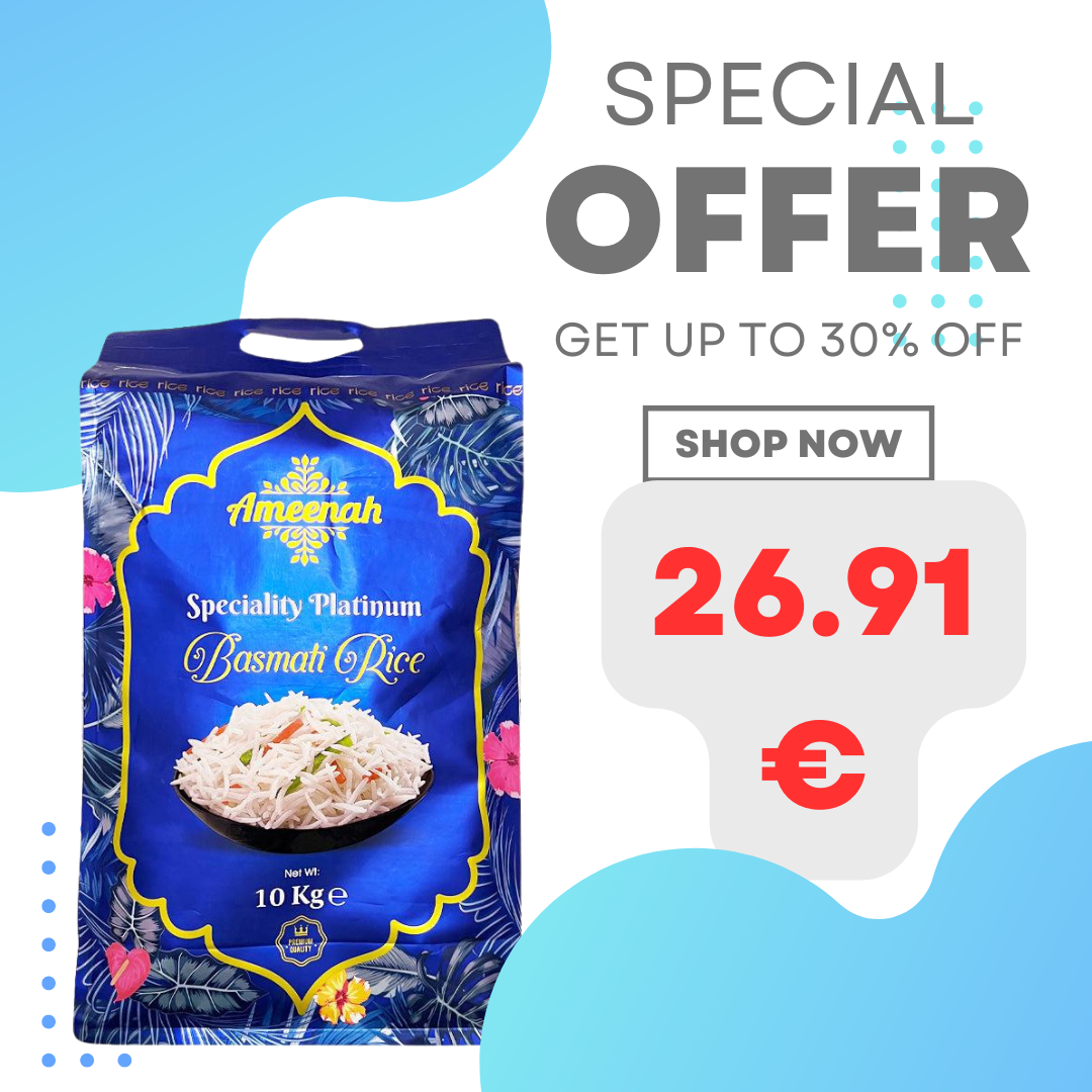 Ameenah විශේෂ බාස්මති සහල් Specialty Platinum Basmathi Rice 10KG/20KG