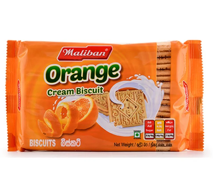 මැලිබන් ඔරේන්ජ් ක්රිම් බිස්කට් Maliban Orange Cream Biscuit 410g