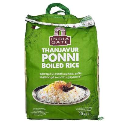 පොන්නි තම්බන ලද සහල් India Gate Ponni Boiled Rice (5kg)