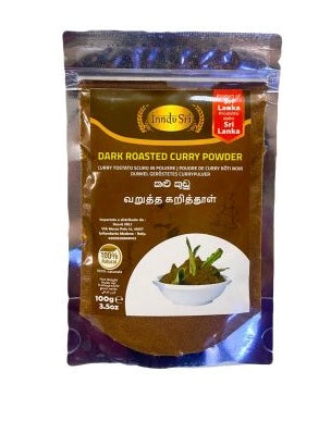 කළු කුඩු                                        INDU SRI Dark Roasted Curry Powder 100g