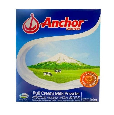 ඇන්කර් කිරි පිටි                            Anchor Full Cream Milk Powder 400g