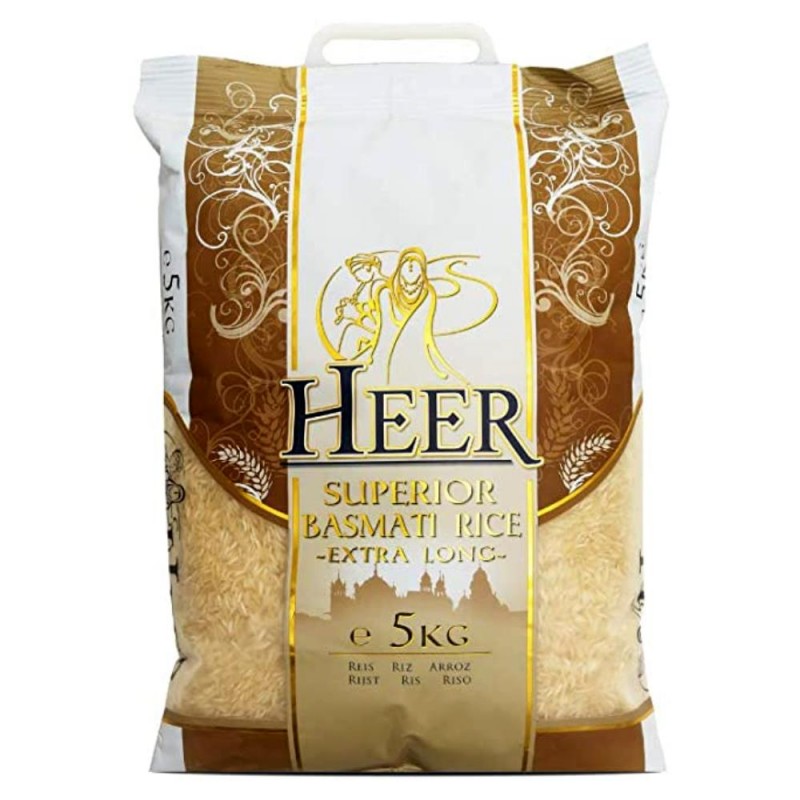 බාස්මති සහල් (දිග) Heer Superior Basmati Rice Extra Long 5Kg