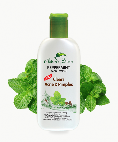 නේචර් සීක්‍රට් පෙපර්මින්ට් ෆේස් වොශ් Nature Secret Peppermint Facial Wash 100ml