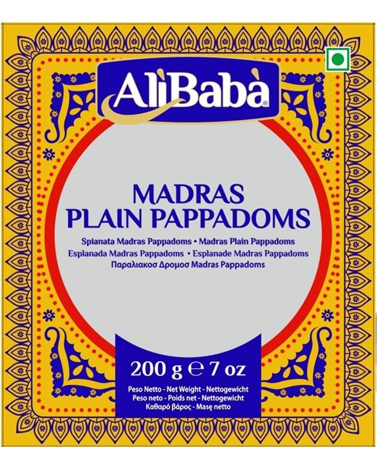 පපඩම් Alibaba Madras Plan Papadam 200g