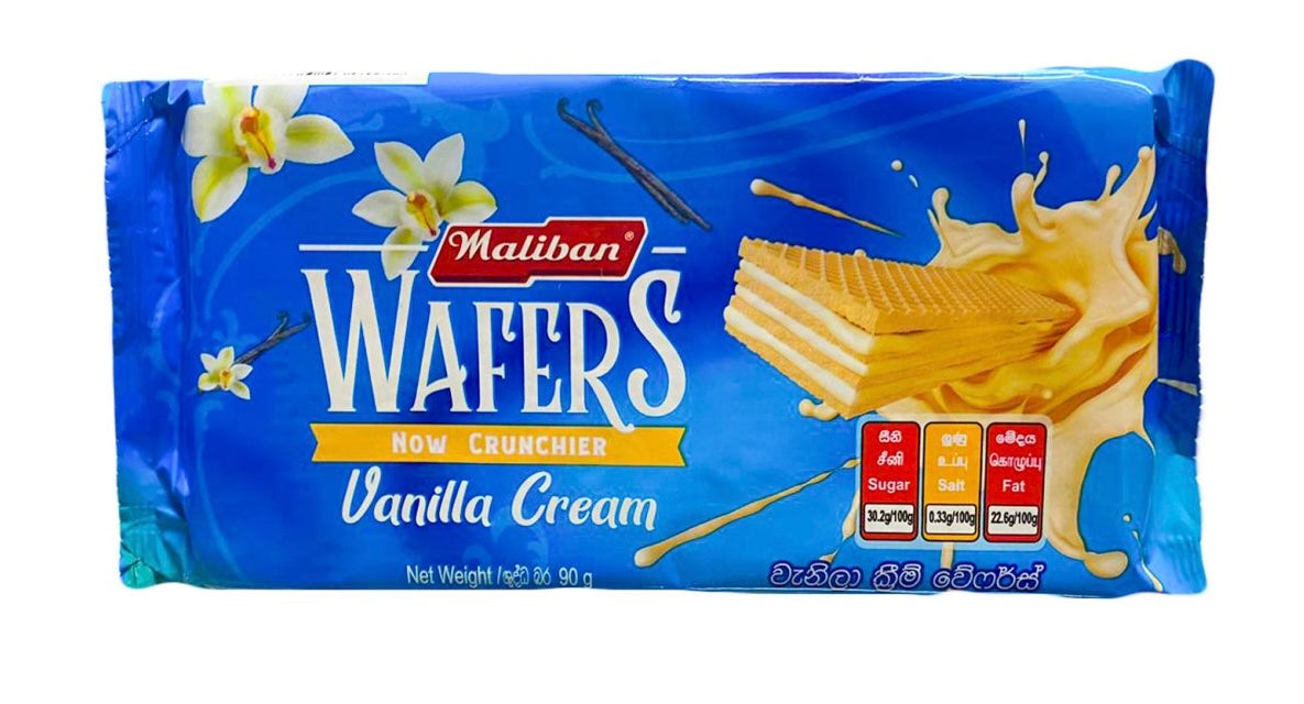 වැනිලා ක්‍රීම් වේෆස්                       Maliban Wafers Vanilla Cream 90g