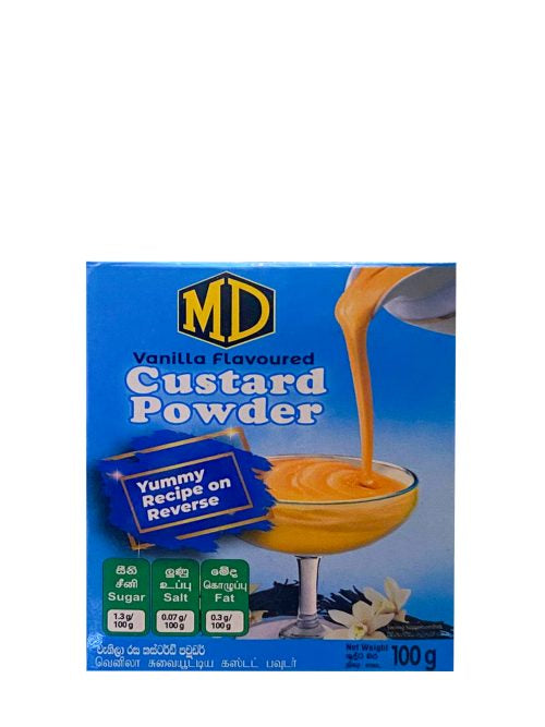 MD වැනිලා රසැති කස්ටර්ඩ් පවුඩර්       MD Vannila Flavoured Custard Powder 100g