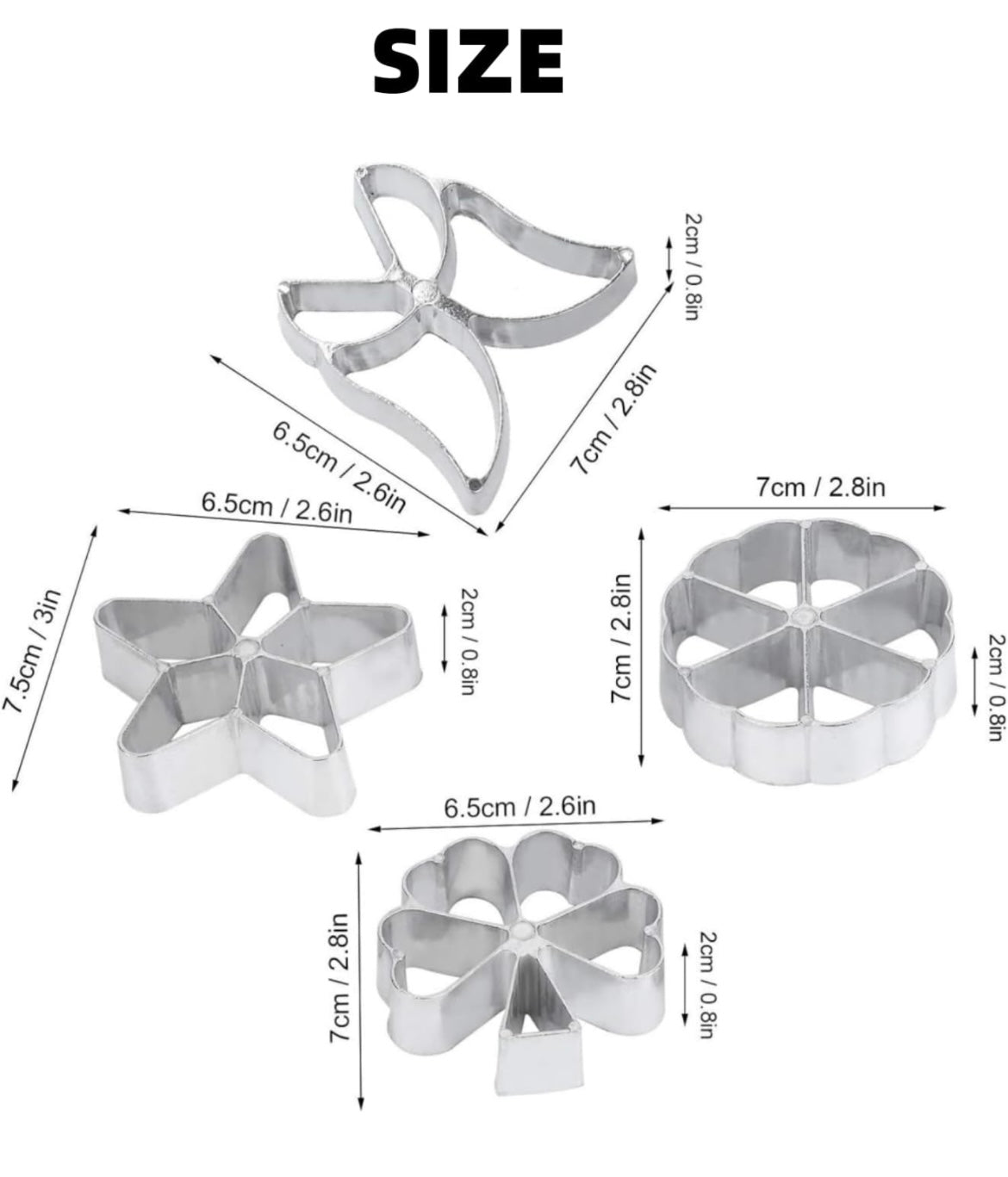 කොකිස් අච්චු Kokis Pancake Molds pieces