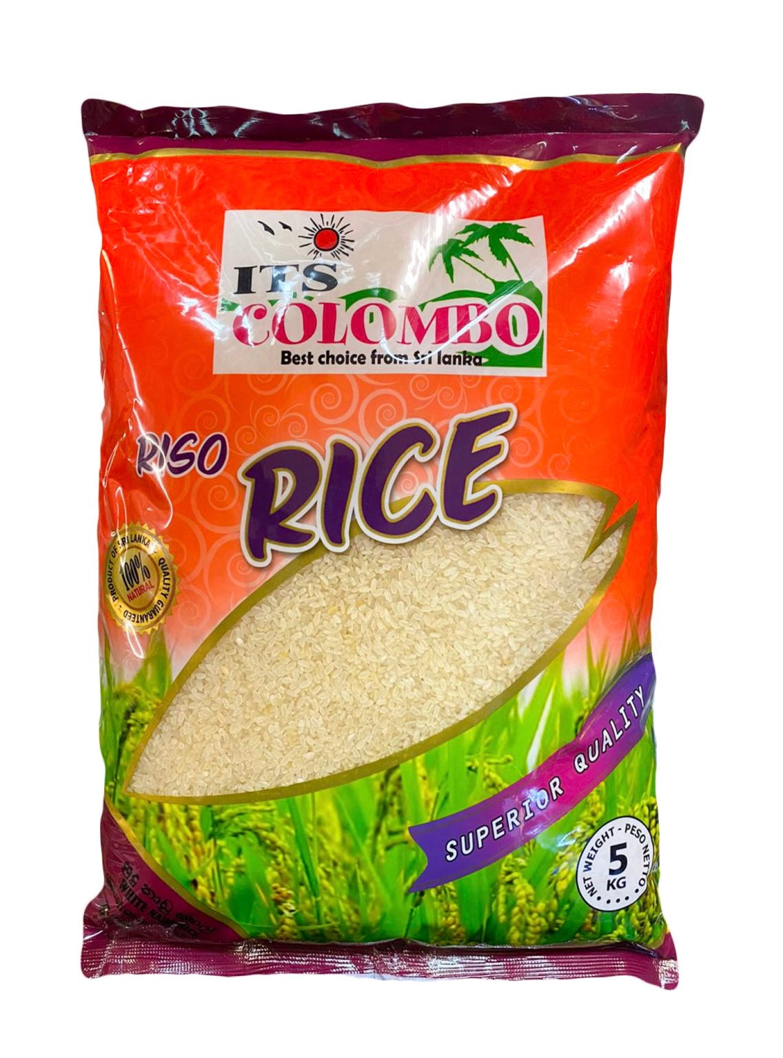 සුදු නාඩු සහල්                                 ITS COLOMBO  White Nadu Rice 5Kg