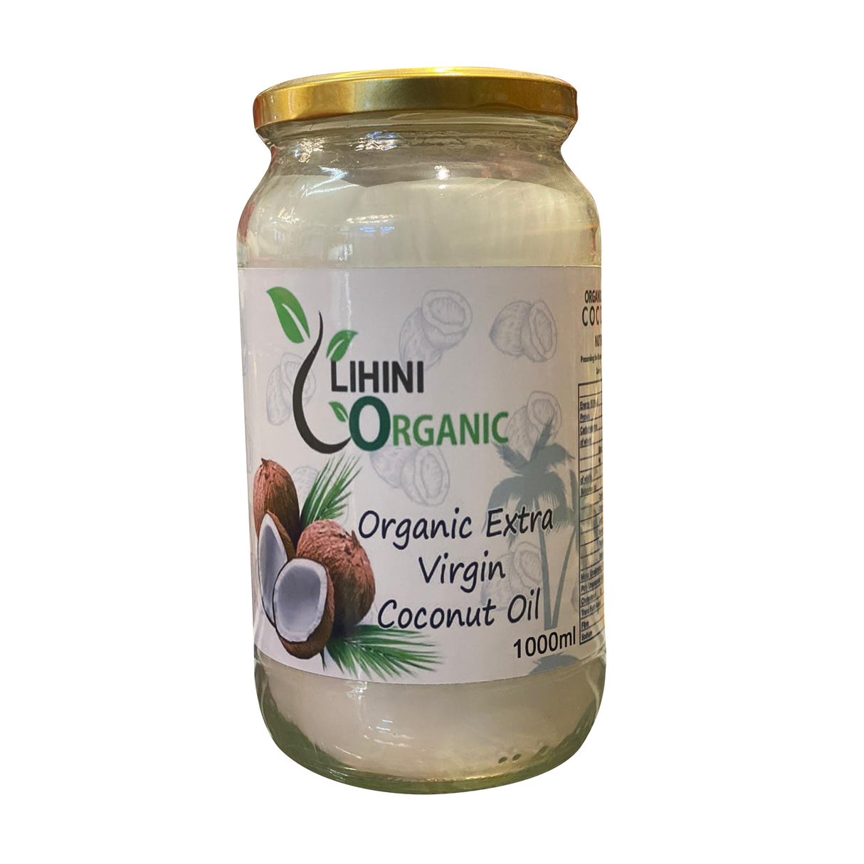 LIHINI පොල් තෙල් Organic Extra Vergina Coconut Oil 1000ml