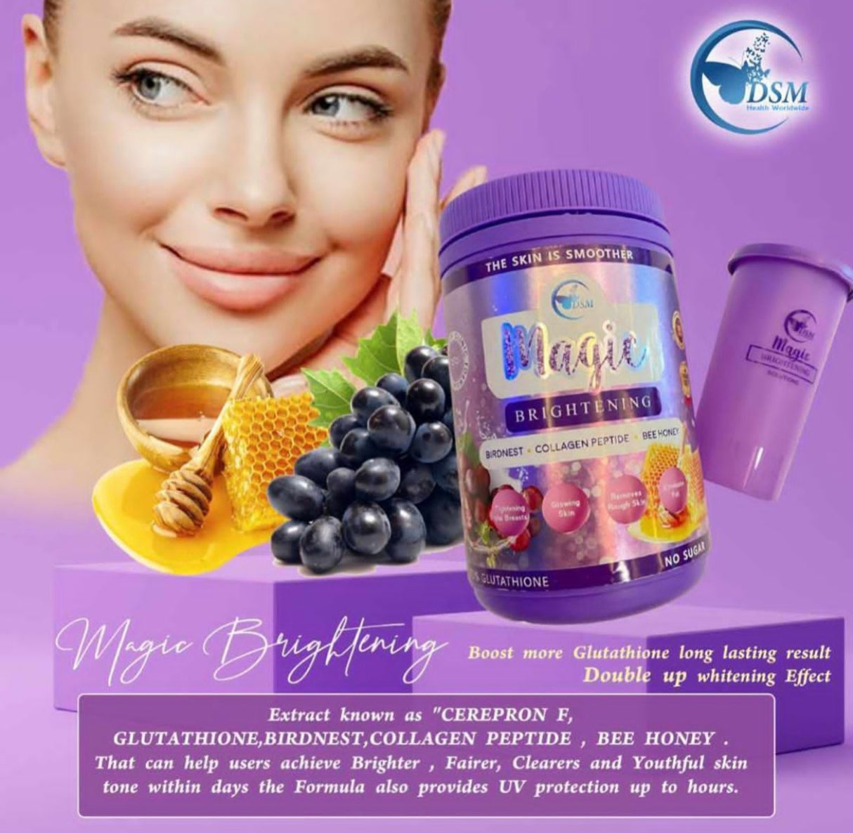 Phyto Magic - Brightening Glutathione and Collagen & BEE HONEY Supplement 650ml