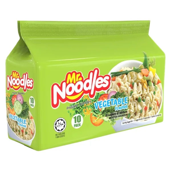 ක්ෂණික නූඩ්ල්ස් එලවලු රසැති Mr. Noodles Vegetable Flavor 10 Pack