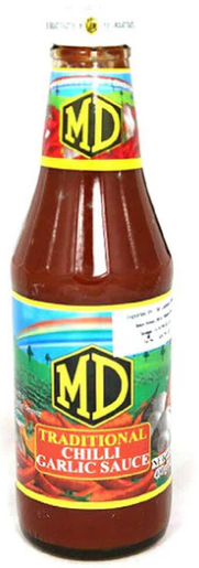 මිරිස් සහ සුදුලූණු  සෝස්  MD Chilli Garlic Sauce 400ml