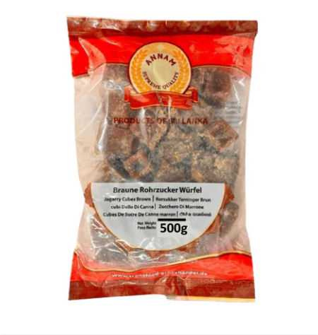 Annam හකුරු කැට Jaggery Cubes (Brown) (500g)