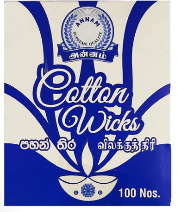 Annam පහන් තිර Cotton Wicks (100pcs)