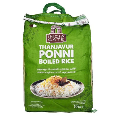 පොන්නි තම්බන ලද සහල්  India Gate Ponni Boiled Rice (5kg)