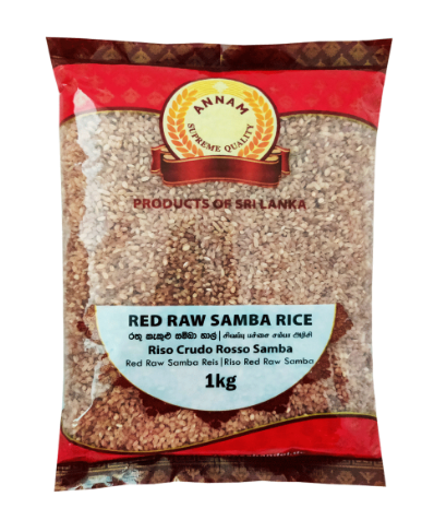 Annam රතු සම්බා සහල් Red Raw Samba Rice 1Kg